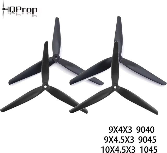 HQProp FPV 3-Blatt-Nylon-Propeller Set in Schwarz für RC-Drohnen (2 Paar) - Bild 1