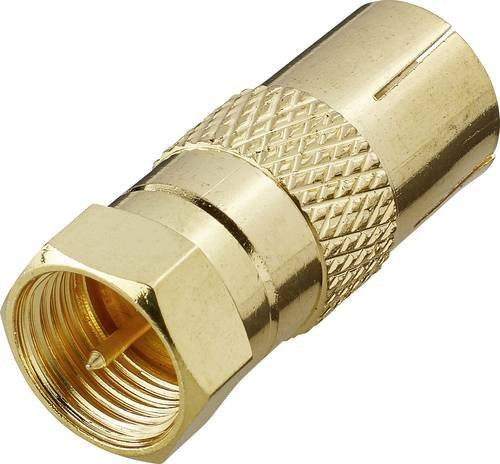 Renkforce RF-4196982 F-Koax-Adapter vergoldet mit F-Stecker und Koax-Buchse IEC - Bild 1