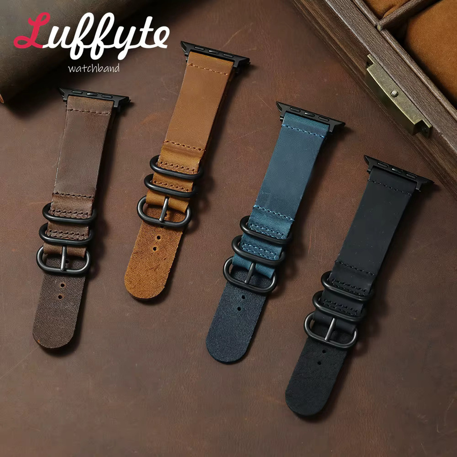 Luffyte Uhrenarmband Leder, Retro, Unisex - Bild 1