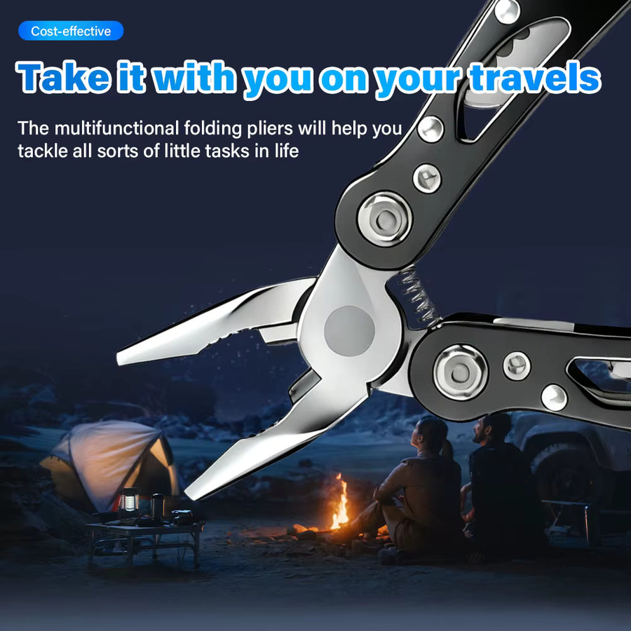 Mini-Multifunktionszange in Schwarz für Computer, Camping und Survival - Bild 2