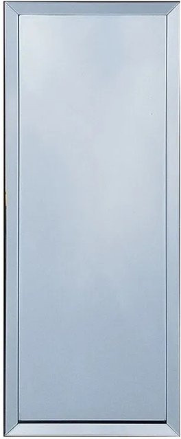 Vente-unique Wandspiegel Darcy in Grau-silber mit Eukalyptusholz, Breite: 50 cm, Höhe: 170 cm, Tiefe: 40 cm - Bild 1