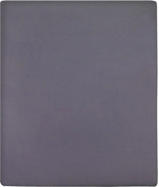 vidaXL Spannbettlaken aus Jersey Baumwolle Anthrazit B/T: 90 x 200 cm - Bild 1