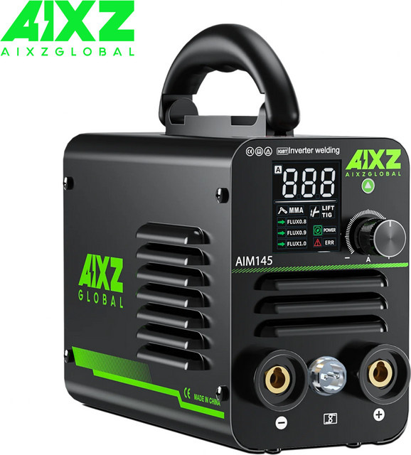 AIXZ 3in1 Schweißgerät Gaslos mit ARC, MMA und LIFT WIG Funktionen, tragbarer MIG IGBT Inverter in Schwarz, 220V, 20-120A - Bild 1