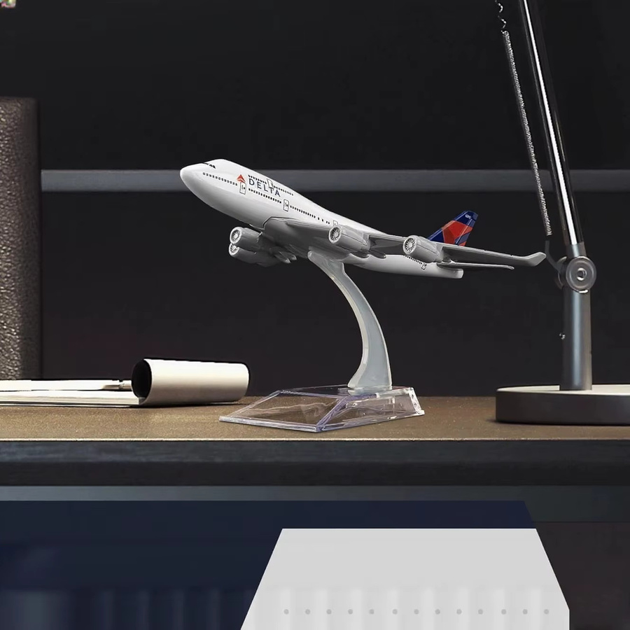 ZOCO Delta Airlines B747, Flugzeug Modell, Metall, 1:400, 16cm - Bild 4