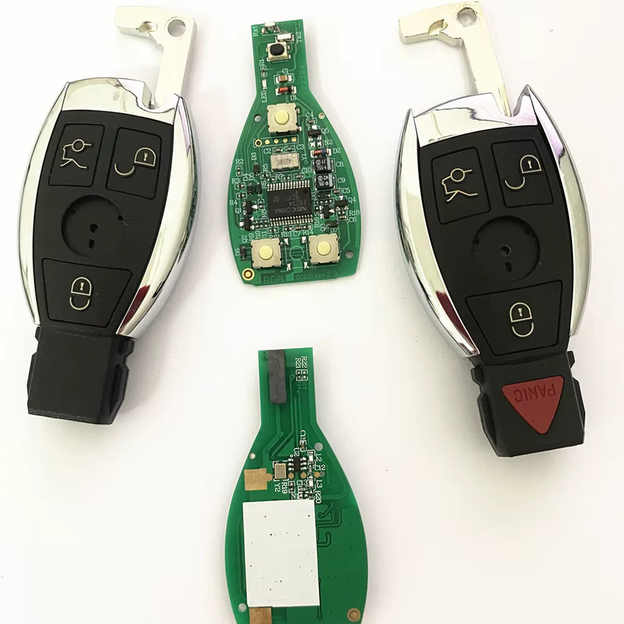Wilongda BGA Style 3/4 Tasten Fernbedienung Autoschlüssel 433 MHz für Mercedes Benz C E S in Schwarz - Bild 2