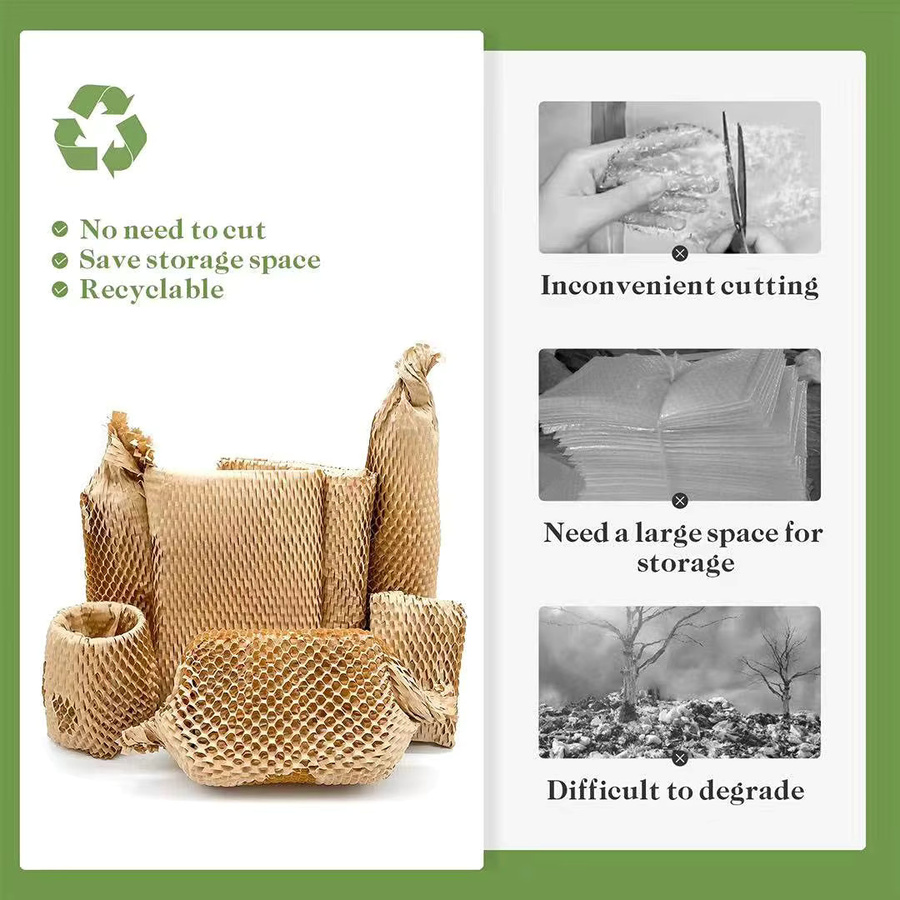 Braunes Wabenpackpapier aus recyceltem Kraftpapier für den sicheren Transport von Mobiltelefonen und Zubehör, 5m - Bild 4