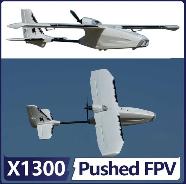 Xfly Xunfei X1300 Back-Push FPV, ferngesteuertes Flugzeugmodell, Kampfjet Bausatz - Bild 1