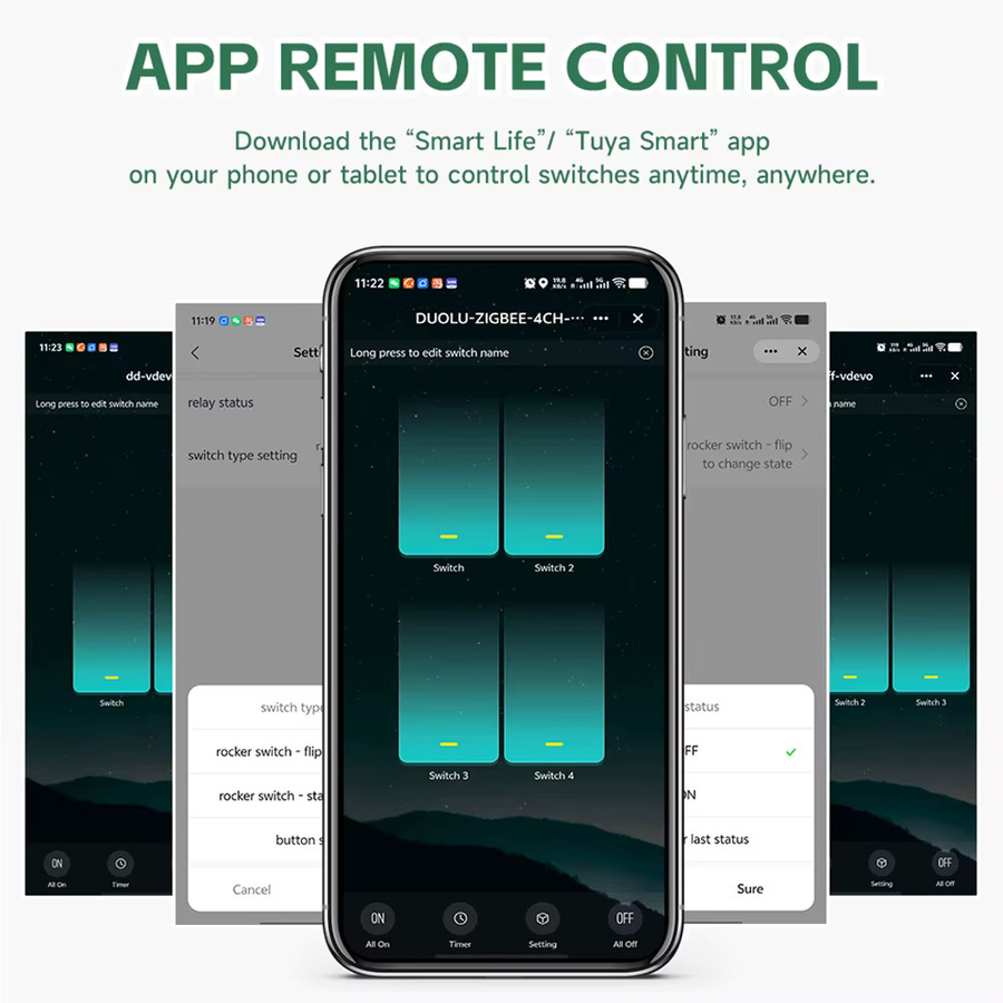 Tuya Zigbee Smart Switch Modul 4CH IH-S09 in Weiß mit Smart Life App Steuerung und Alexa Google Home Kompatibilität - Bild 2