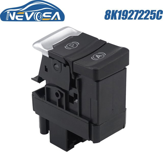 NEVOSA Handbremsenschalter für Audi A4 S4 B8 und Q5 Quattro 2008 bis 2015, Farbe: Schwarz, 12 Pins - Bild 1