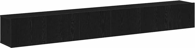 vidaXL TV-Schrank-Set 3-teilig in Schwarz und Eichen-Optik, modern und wandmontiert, B/T/H: 80 x 30 x 30 cm - Bild 1