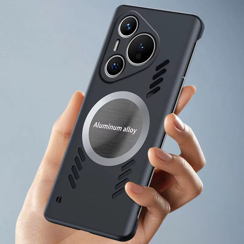 Magnetische Graphene Handyhülle für Huawei P40 P50 60 Pura 70 80 Ultra Nova 14 13 12 11 10 9 Pro mit Wärmeableitung in Schwarz und Grün - Bild 3
