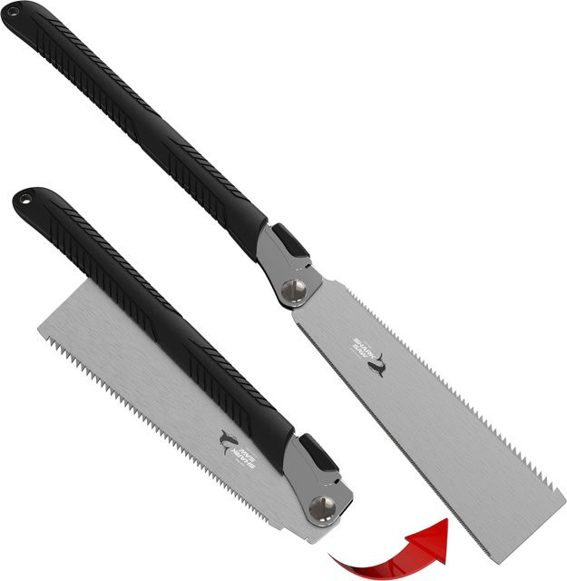FAMEX 5523 Klappbare Japansäge Ryoba Kataba in Schwarz, Blattlänge: 24 cm, 7-9/17 TPI - Bild 1