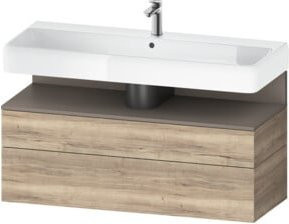 Duravit Waschtischunterschrank Qatego Wandhängend Braun Matt B/T/H: 119 x 47 x 59 cm - Bild 1