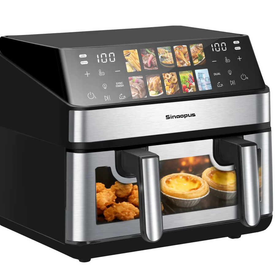 Sinaopus Heißluftfritteuse mit Touch-Steuerung und Digitalanzeige, 8,5 l, Schwarz - Bild 8