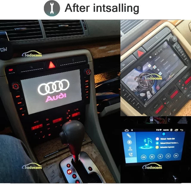 Android 14.0 Autoradio für Audi A4 (2002-2007) und Seat Exeo (2009-2012) mit 256GB Speicher, 8GB RAM, DSP und Carplay in Schwarz - Bild 1