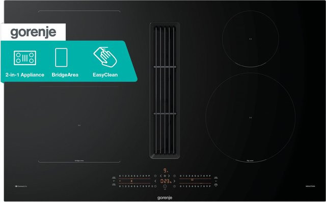 Gorenje Autark-Induktionsfeld mit Dunstabzug GEH8432BSCWF in Schwarz - Bild 1