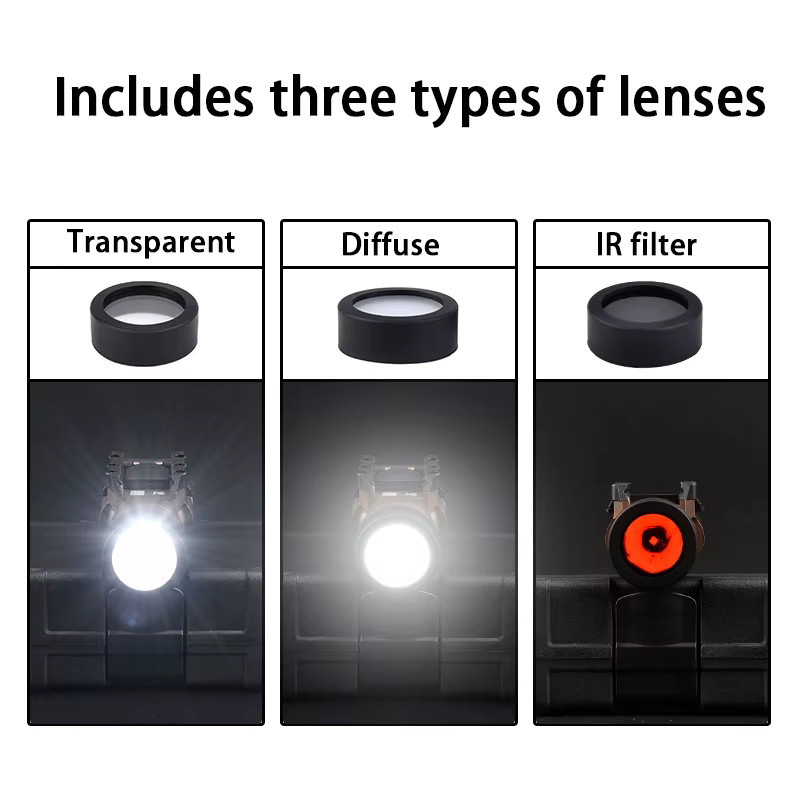 WADSN Objektivschutz für taktische LED-Taschenlampen M300 M600 X300 X400V in Schwarz - Bild 2