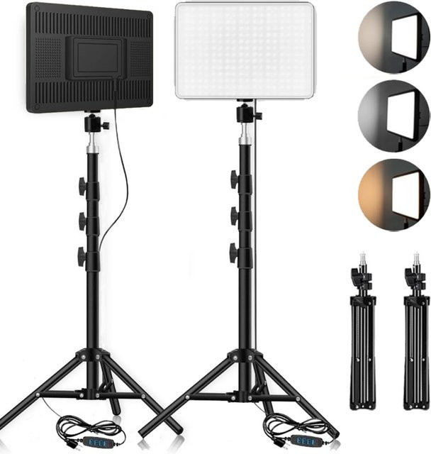 BTFOOR LED-Videoleuchten mit Stativ für Fotostudio, Live-Streaming und Konferenzfotografie - Bild 1