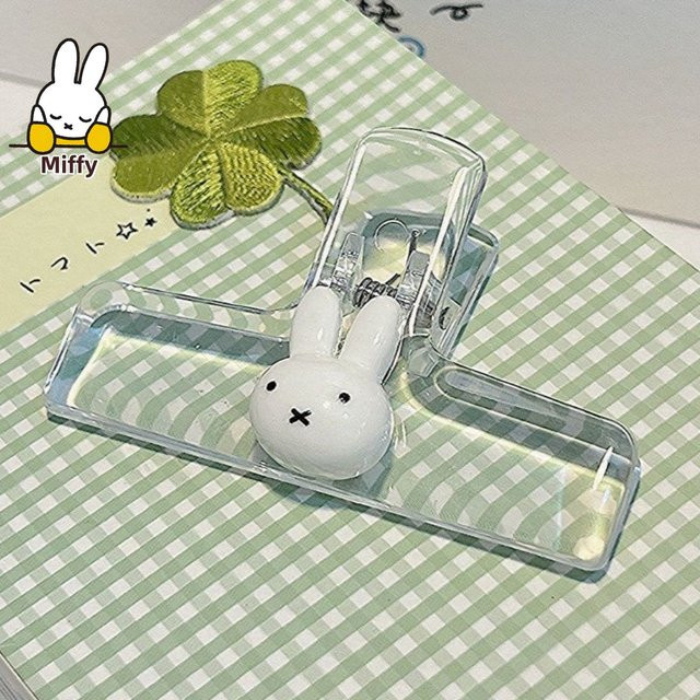 Miffy Jelly Clip Memo-Halter aus transparentem Acryl für deine Notizen und Fotos - Bild 1