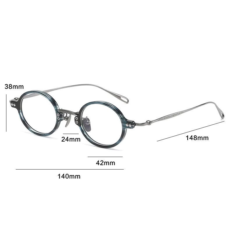 Gatenac Korrektionsbrille, rund, Vollrand, Unisex - Bild 2