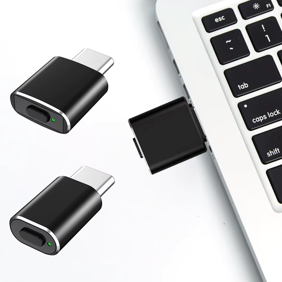 APWIKOGER USB-C Maus-Jiggler mit Schaltknopf, automatisches Mausbewegungsgerät in Schwarz oder Silber zur Aktivierung von Computer und Laptop ohne Treiberinstallation - Bild 1