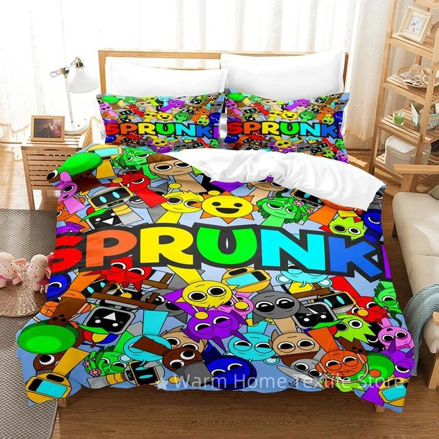 Sprunki Incredibox Bettwäscheset von JMG Household Supplies mit 3D-Druck, Mehrfarbig, B/H: 135 x 200 cm - Bild 1