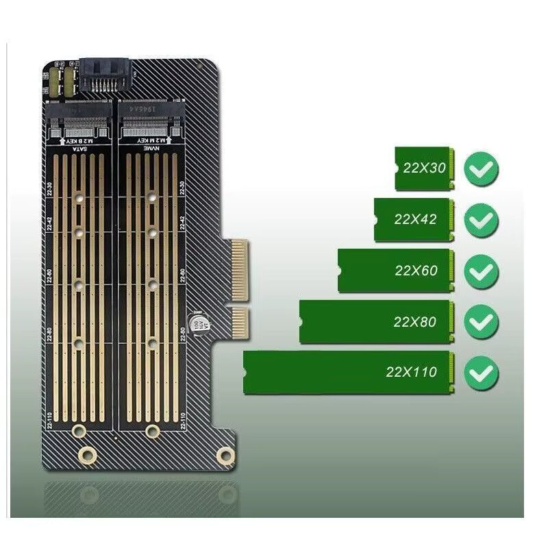 T.F.SKYWINDINTL M.2 NGFF zu PCIe NVMe Express Adapter Karte in Schwarz für Windows, Mac und Linux - Bild 2