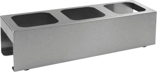 Schneider Dosierspender Ständer eckig aus Edelstahl in Silber, L: 40 cm, B: 13 cm, H: 10 cm - Bild 1