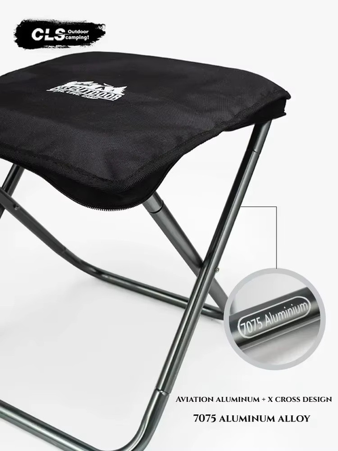 CLS&NOBANA Campingstuhl aus Aluminium, faltbar und leicht, Army Green - Bild 2