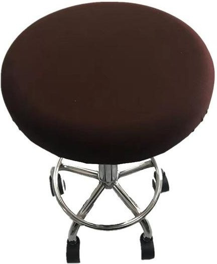 Housmife Elastischer Barhocker-Bezug aus Polyester, Schmutzabweisender Rund-Stuhlbezug in Braun, Durchmesser: 22-33 cm - Bild 1