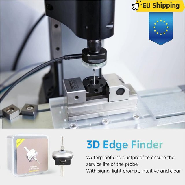 RATTMMOTOR 3D-Touch-Sonde Kantenfinder V5 NPN NO CNC mit Spitze, silber - Bild 1