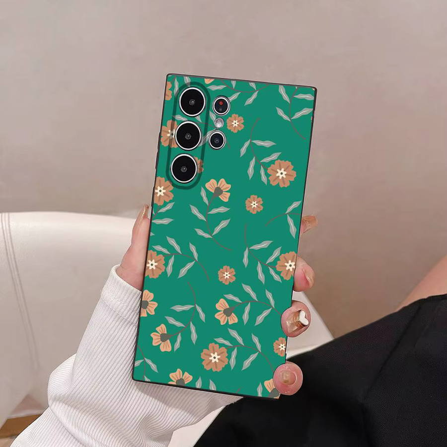 Samsung Galaxy S25 S24 S23 S22 S21 S20 Ultra Plus Schutzhülle mit Koreanischem Blumenmuster Matt Soft Cover Funda - Bild 4
