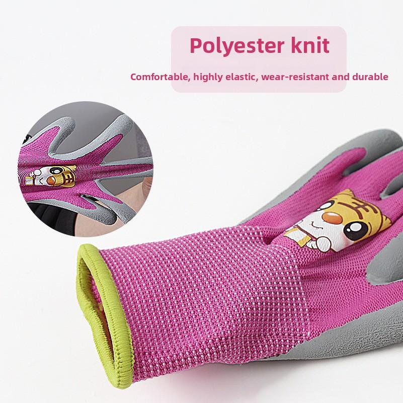 Binchi Outdoor Product Kinder Gartenhandschuhe mit Cartoon-Design aus Polyester in verschiedenen Farben - Bild 4