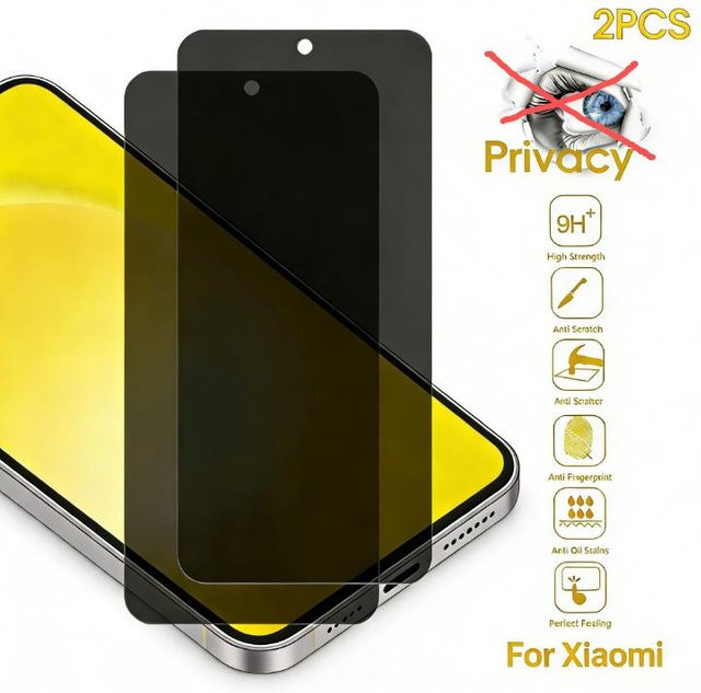 Xiaomi Anti-Spy Displayschutzfolie aus gehärtetem Glas für Redmi Note 15 Pro 14 5G 13 Pro 12 Pro 11 Pro 13 12 11 - Bild 1
