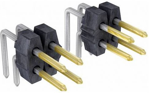 Molex Stiftleiste Standard 2 Reihen in Schwarz und Gold - Bild 1