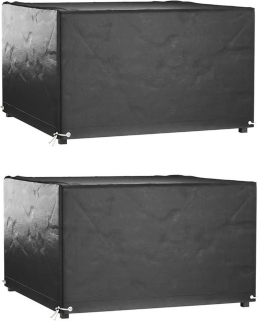 vidaXL Gartenmöbel-Abdeckungen 2er-Set, quadratisch, H x B x T: 75 x 125 x 125 cm, mit 8 Ösen - Bild 1