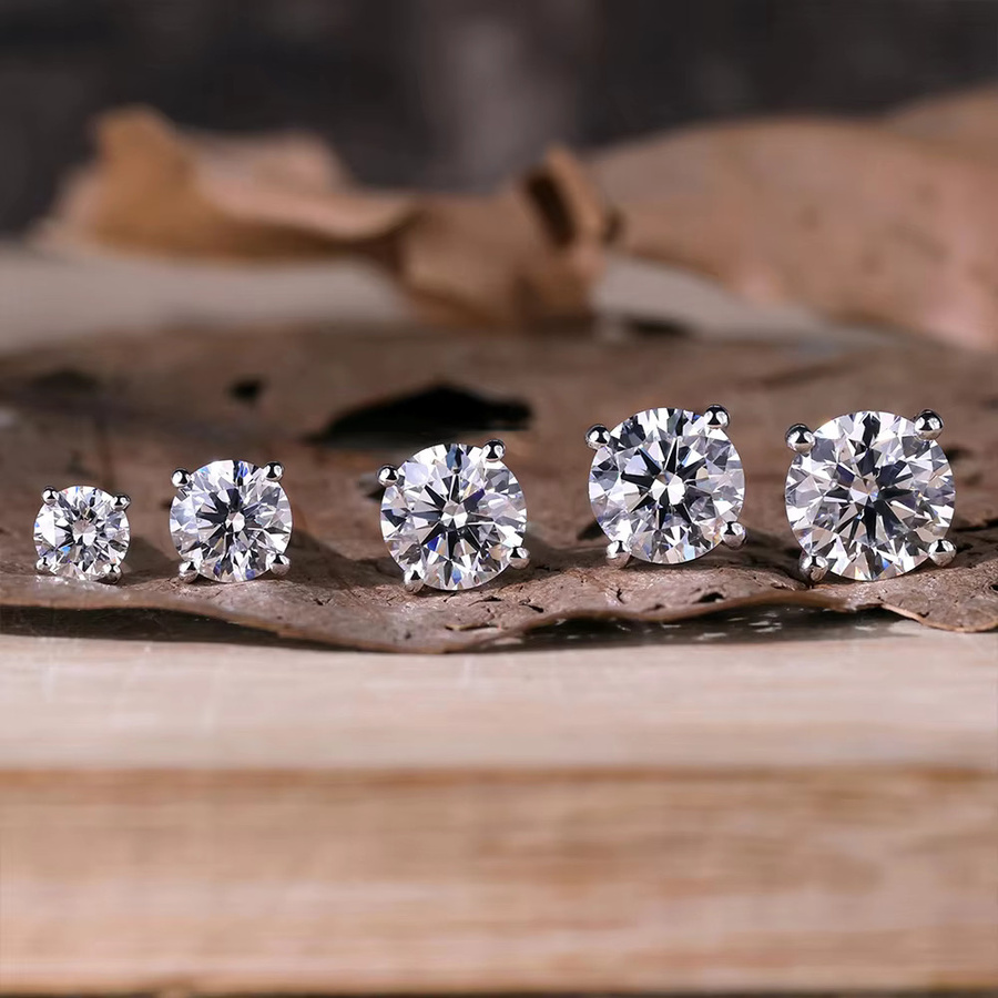 AIDE Piercing-Nägel 925 Sterlingsilber, Moissanit, Damen - Bild 6