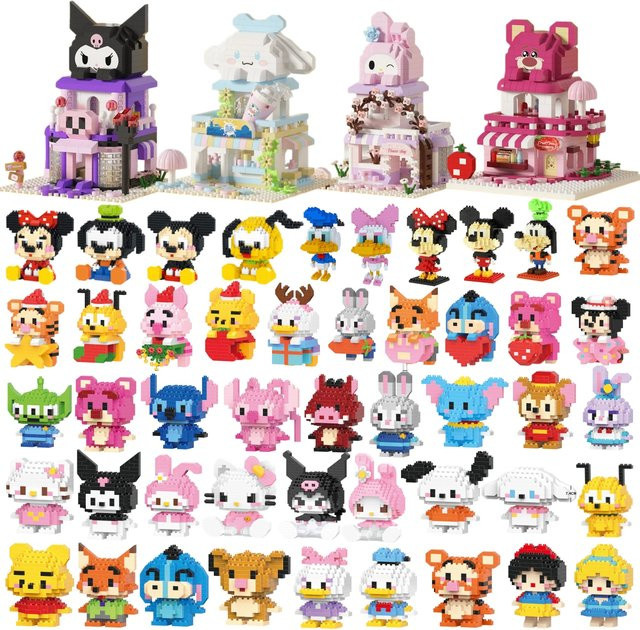 TOPTOY Cinnamoroll Hello Kitty Stitch Disney, Baustein-Puppen Spielzeug - Bild 1