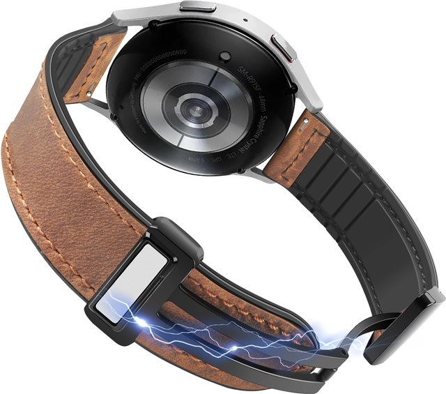 Uhrenarmband Leder, Magnetschnalle, 22 mm, Unisex - Bild 1