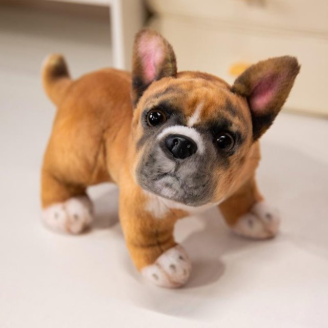 Mops Hund Bulldogge Plüschtier, 22cm, ab 14 Jahre - Bild 1