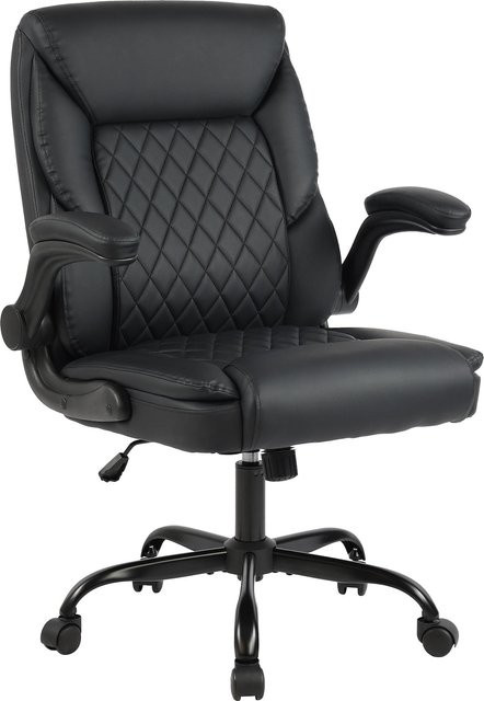 CLP Bürostuhl Medfield ergonomisch, Schreibtischstuhl in Schwarz, höhenverstellbar und drehbar mit hochklappbaren Armlehnen, bis 150 kg belastbar - Bild 1