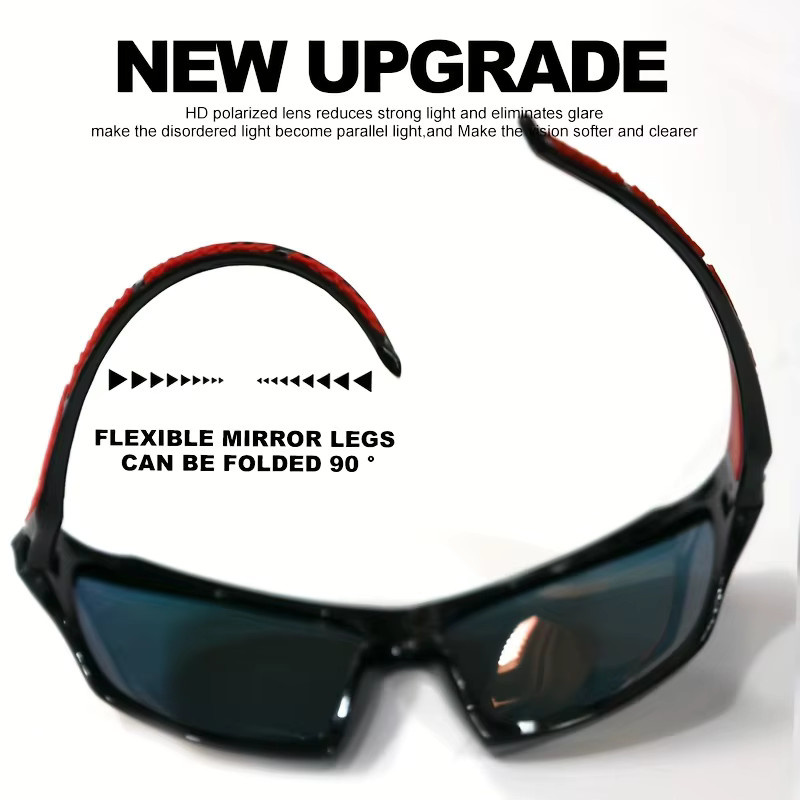 VEGUEROS Sportsonnenbrille, polarisiert, Vollrand, Herren, Kunststoff - Bild 3