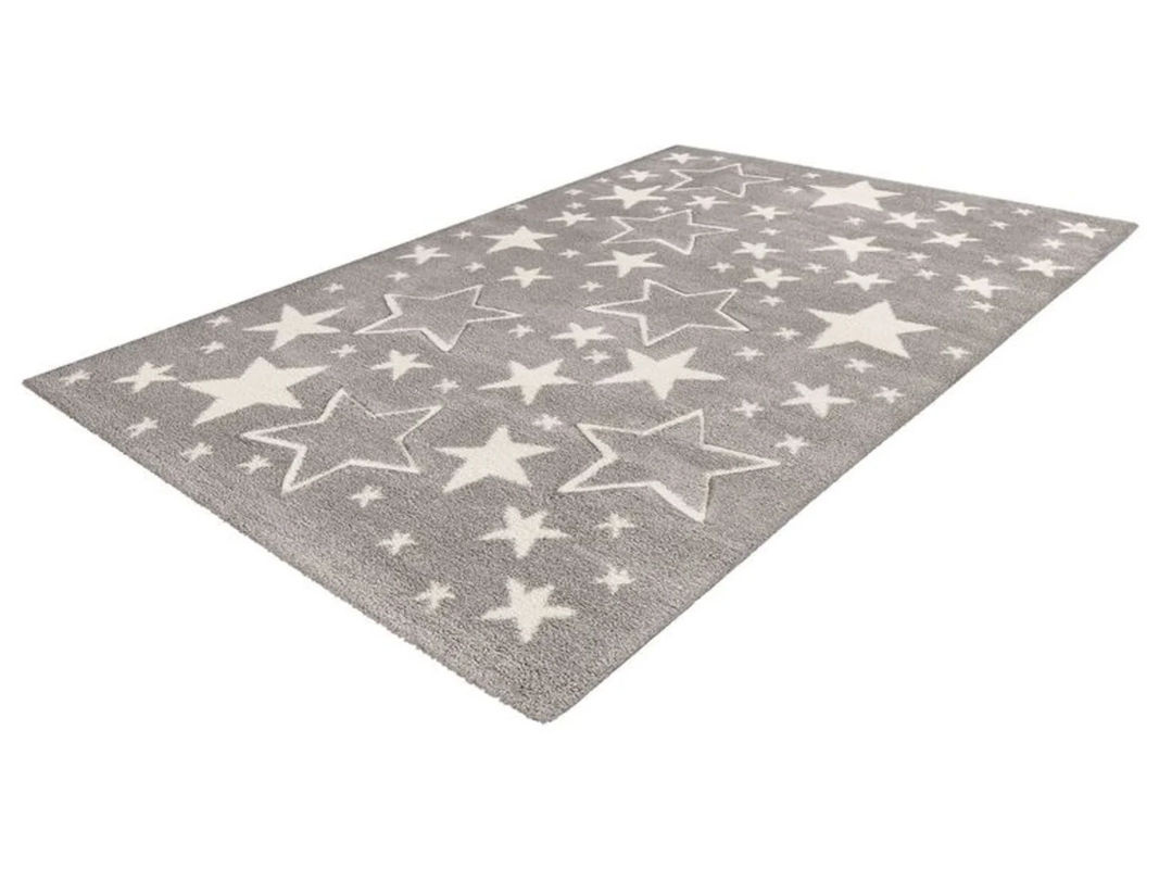 KAYOOM Kinder-Motivteppich Sterne in Grau, B/T: 80 x 150 cm - Bild 2