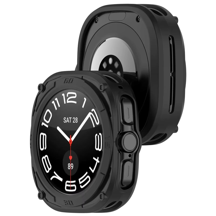Samsung Galaxy Watch Ultra Schutzhülle, 47mm, Schwarz, TPU-Rahmen - Bild 3