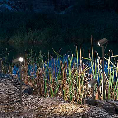 IP44.DE Piek LED-Spießstrahler Braun mit Erdspieß, Warmweiß, 38° Abstrahlwinkel, Höhe: 25 cm - Bild 2