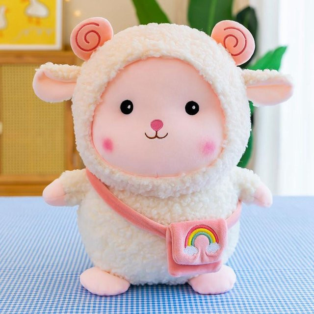 Yiran toy Regenbogen Schafpuppe, Plüschtier, 22cm, ab 3 Jahre - Bild 1