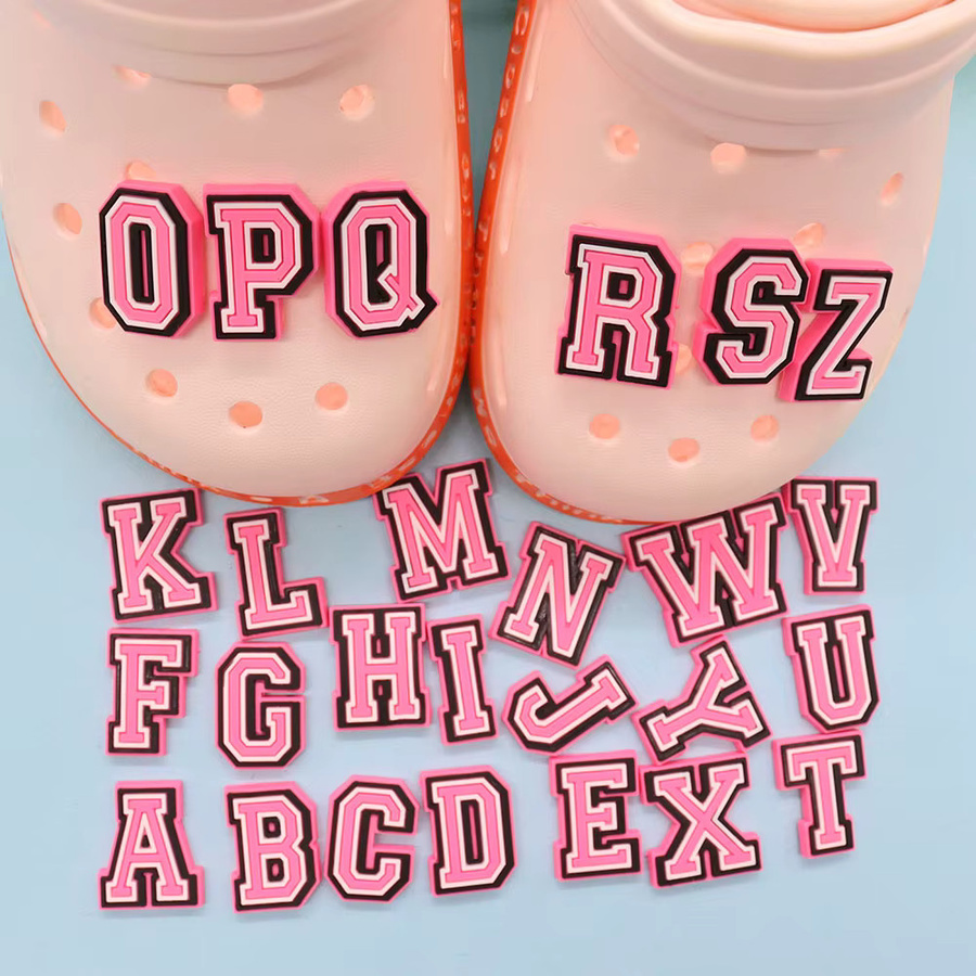 Happye&TiTi Schuhanhänger, 26 Stück, bunte englische Buchstaben, PVC, Unisex - Bild 2