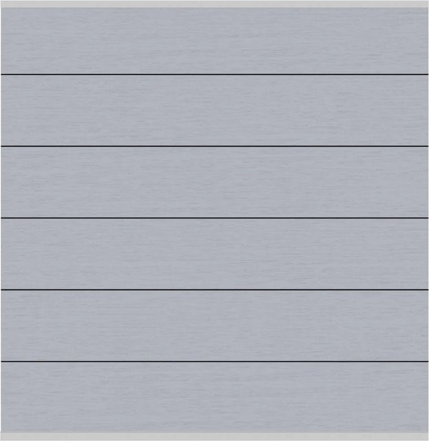 Sichtschutzzaun Element System TraumGarten aus WPC und Metall in Grau-Silber, B/H: 178 x 183 cm - Bild 1