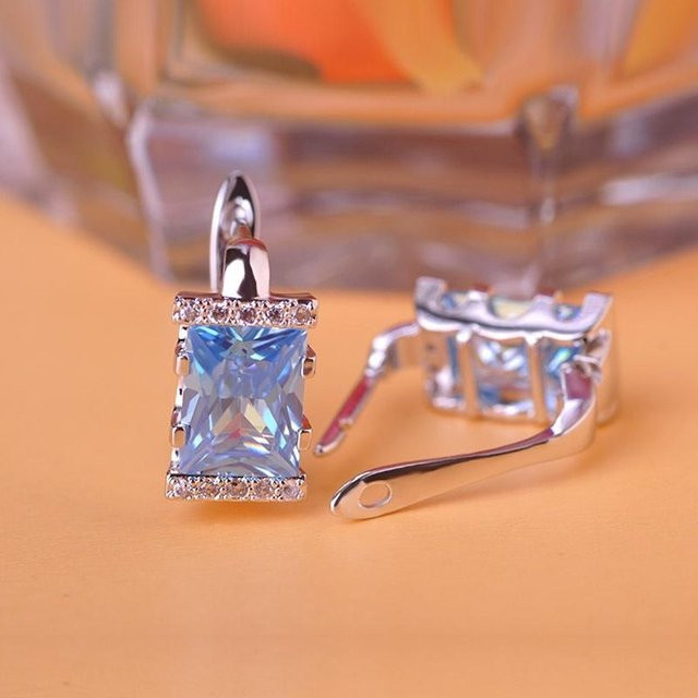 Dazz Ohrstecker, Saphir, Zirkonia, blau, Damen - Bild 1