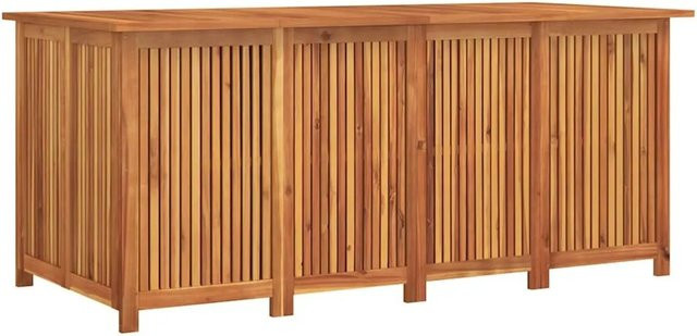 vidaXL Gartenbox aus geöltem Akazien-Massivholz, Braun, B/T/H: 200 x 80 x 75 cm - Bild 1